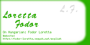 loretta fodor business card